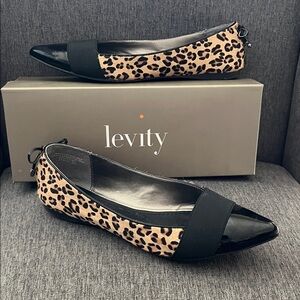 Levity Black and Leopard Women's Loafers